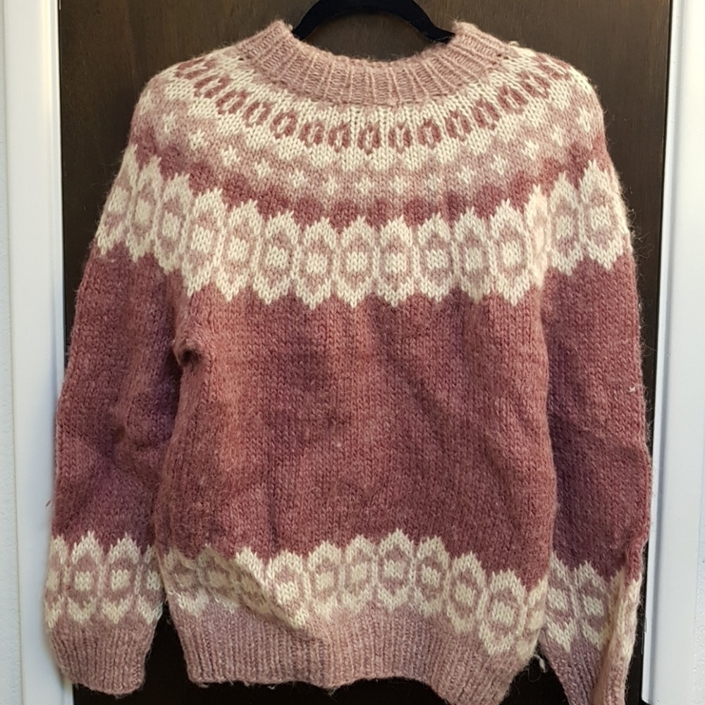 phenomenal vintage wool mauve sweater M Edinburgh Woollen Mill